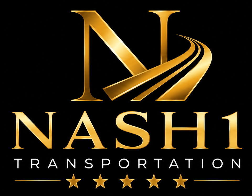logo black Nash 1 transportation logo hire a driver